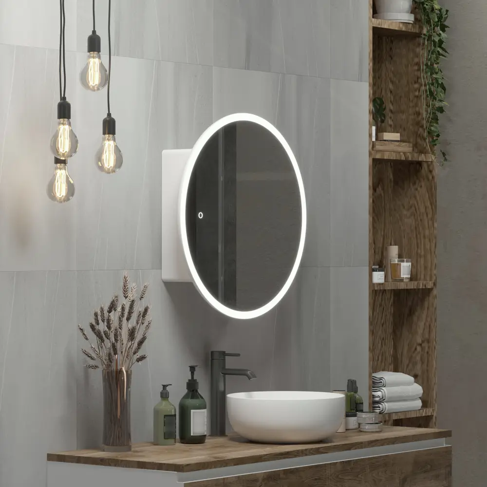 Зеркальный шкаф Santreyd Time с регулируемой подсветкой для ванной 85104657 Time White LED STLM-0058812 - Вид №7