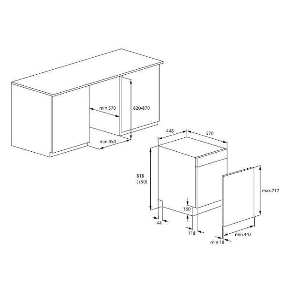9961852 Встраиваемая посудомоечная машина Hotpoint HIS 2D86 D STDN-0032983 - Вид №15