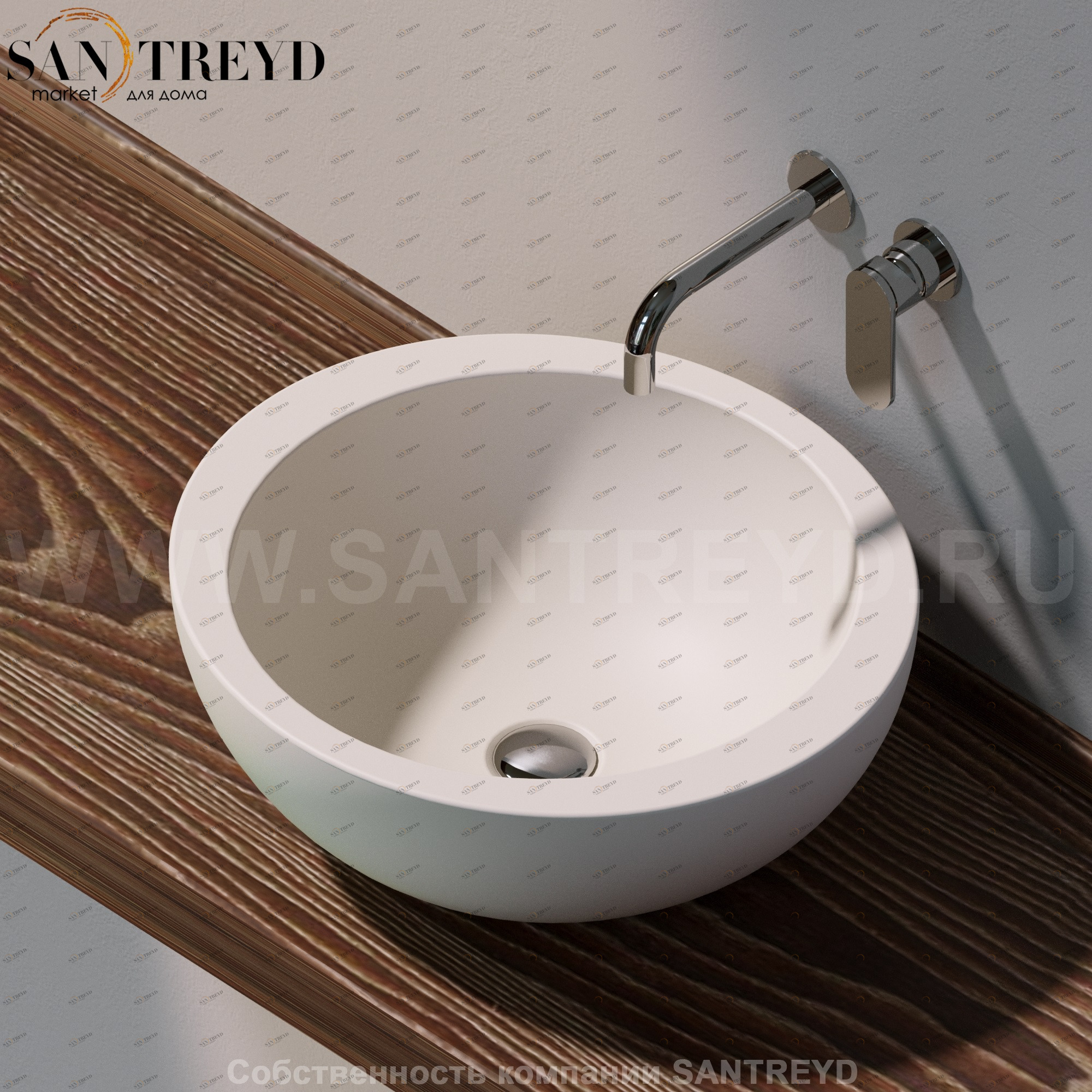 FN50L9003 Накладная раковина на столешницу  круглая Ceramica Flaminia Fonte