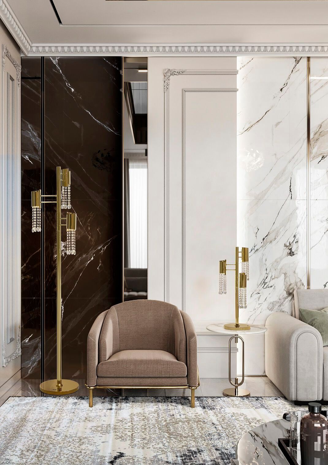 Напольная лампа из нержавеющей стали с кристаллами K-Lighting Melissa ARCH-00089642 - Вид №3