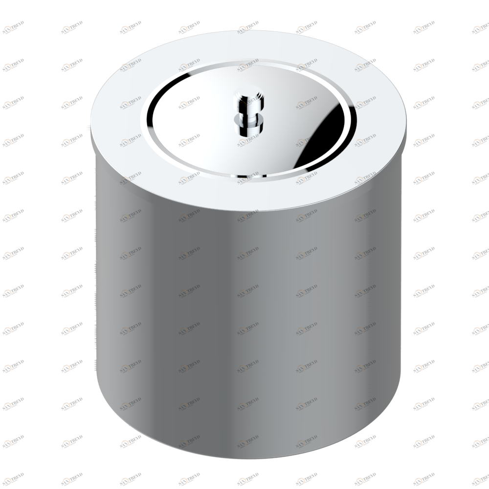 A34-712CL WASTE BASKET WITH COVER Diameter : 200 mm Thg-paris Bambou с хрусталём янтарного цвета Хром A34-712CL CAT.A