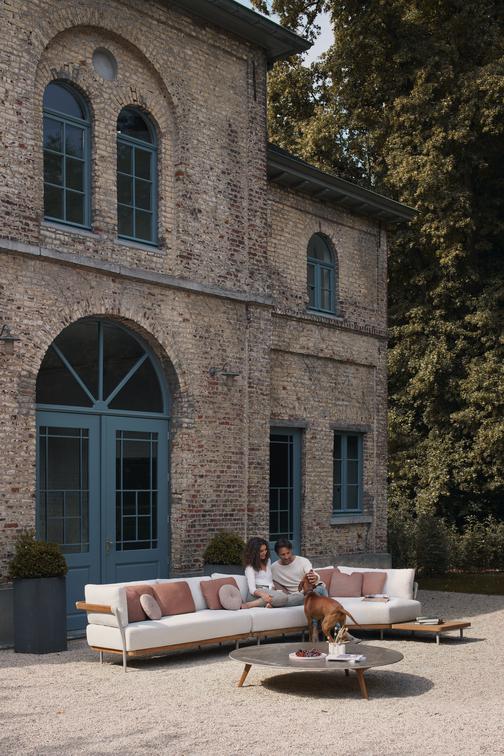 MNST265 Большое среднее сиденье из teakа неро черный Manutti Flex - Вид №19