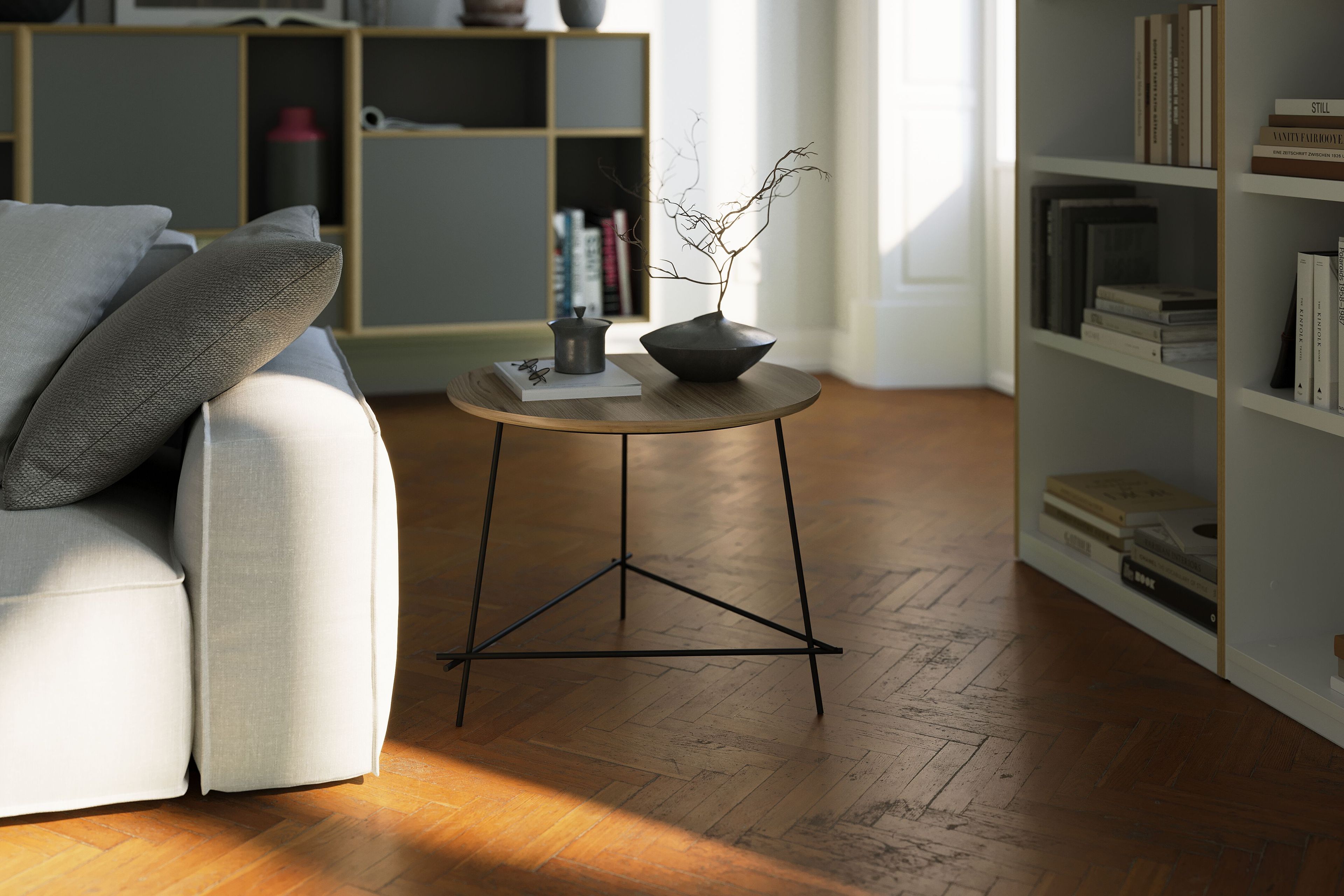 Круглый березовый журнальный столик Müller Small Living ECHO ARCH-00093926 - Вид №2