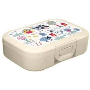 Ланч-бокс Idi Land 850 мл пластик бежевый