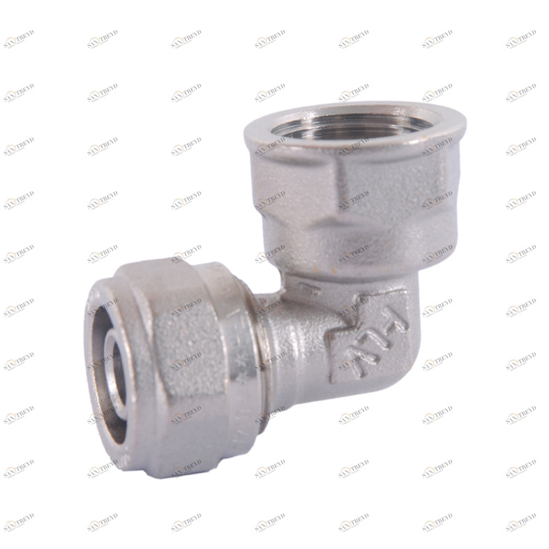 HLV-114352.№.04 Угольник обжимной HLV  с переходом на внутреннюю резьбу 