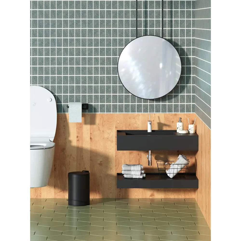 Мусорный бак 5 литров черный металл с ножным механизмом 89380882 Santreyd STLM-1583811 - Вид №2