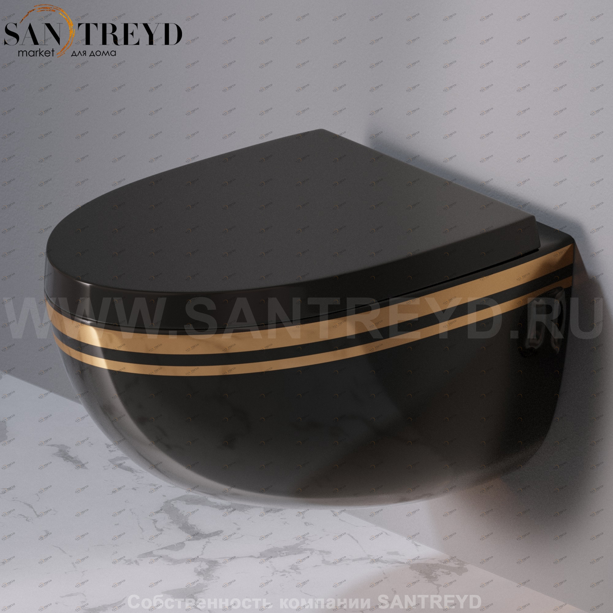S511476G Подвесной унитаз настенный Черный A. e T. Italia OVAL Италия AeT ITALIA