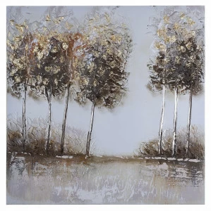 Картина с природными мотивами 60х60 см серо-розовая Tomas Stern TOMAS STERN  00-3872618 Белый;розовый;разноцветный