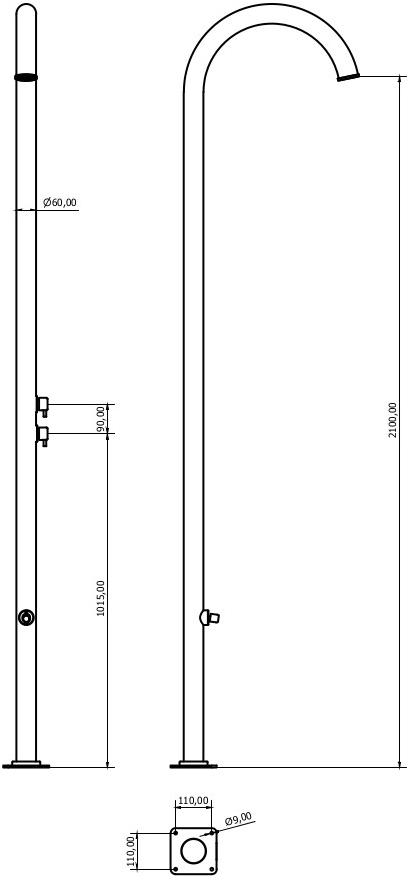 Летний душ / душ для бассейна из нержавеющей стали Santreyd sun-id-1440354 - Вид №5