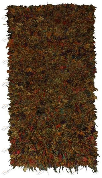 AFOLKI Прямоугольный шерстяной коврик с длинным ворсом Boucherouite Taa1022be