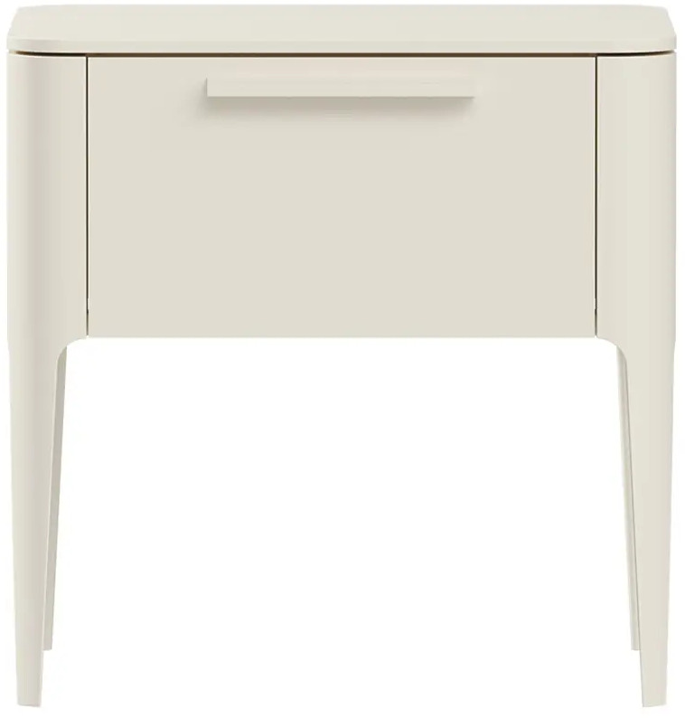 91313490 Тумба прикроватная Ellipse furniture 50x50x41 см 1 ящик МДФ цвет молочный STLM-1076516