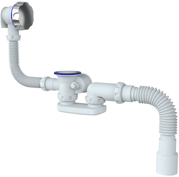 91085900 Сифон для ванны S102 D40 мм клик-клак белый STLM-0476499 UNICORN