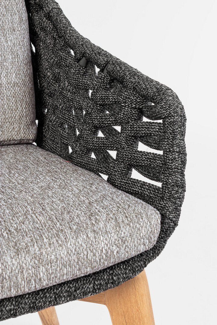 Веревочный садовый стул со встроенной подушкой BIZZOTTO Tamires ARCH-00070128 - Вид №2