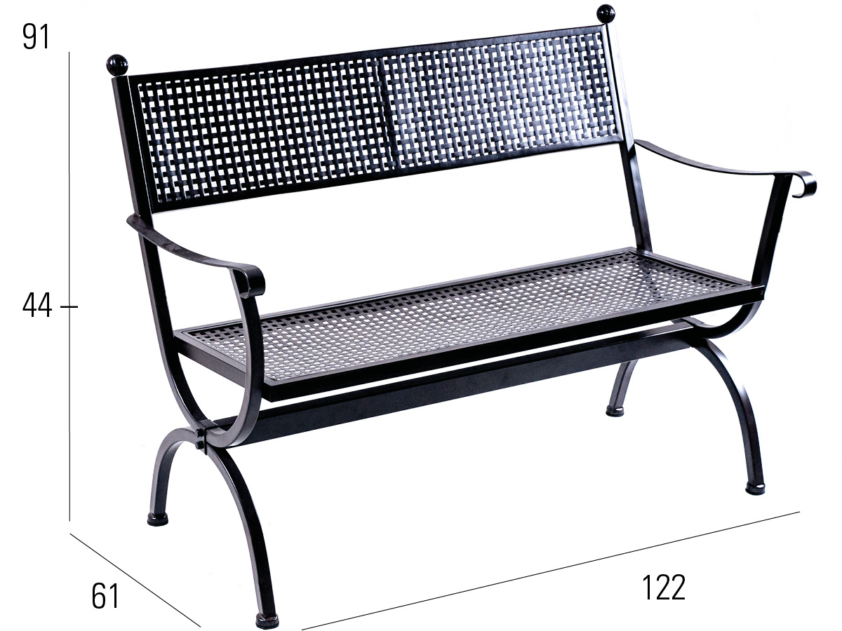 65.00.0219 Скамейка Romeo 2-х местная Marone Antique Mbm - Вид №2