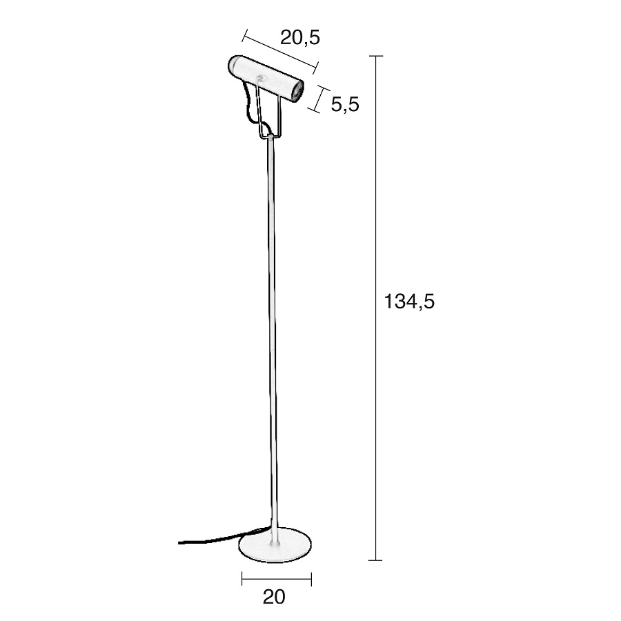 Лампа напольная Marlon, хром Zuiver 5100068 - Вид №8
