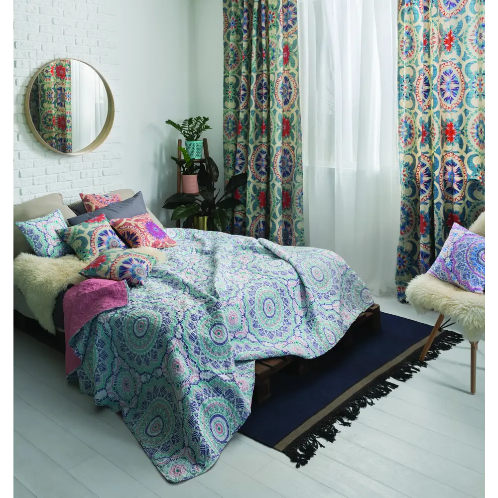 Наволочка декоративная Boho, 40x40 см, цвет синий 82041959 STLM-2122784 Santreyd - Вид №6