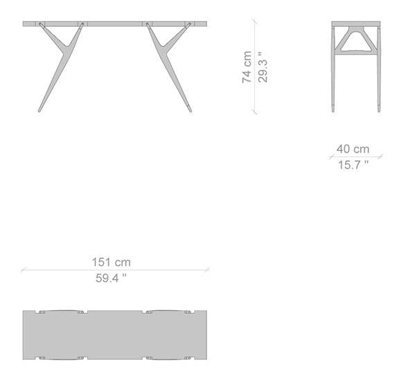 Консоль из массива дерева CASSINA PA’ 1947 ARCH-00144383 - Вид №7