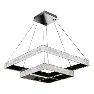 98257707 Светильник подвесной светодиодный Crystal ice MD7212-70B CR с пультом управления 24 м² цвет cерый STLM-0609432 ILEDEX