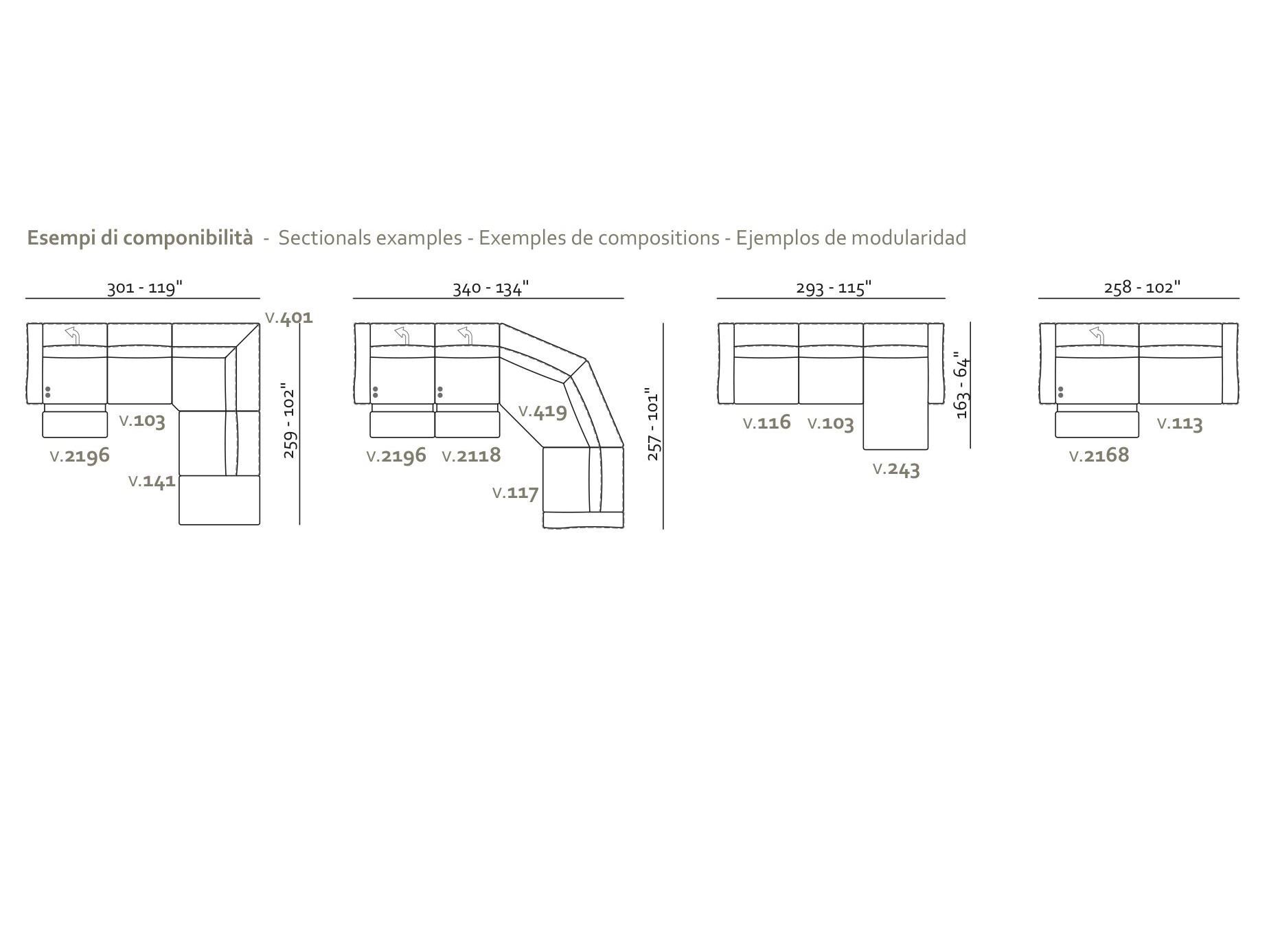 Кожаный модульный диван Max Divani Pierre ARCH-00122685 - Вид №6