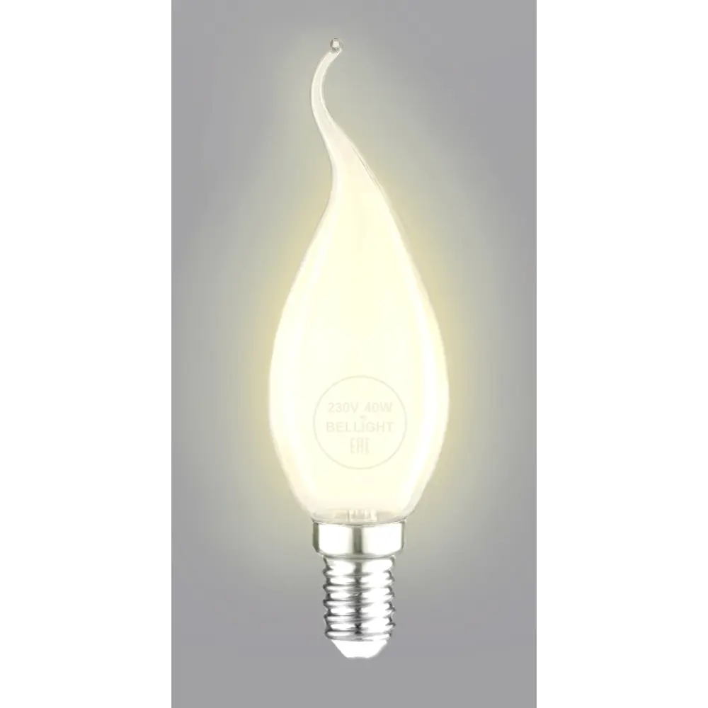 Лампа Bellight E14 40Вт матовая свеча с теплым светом 15062440 STLM-0005284 - Вид №1