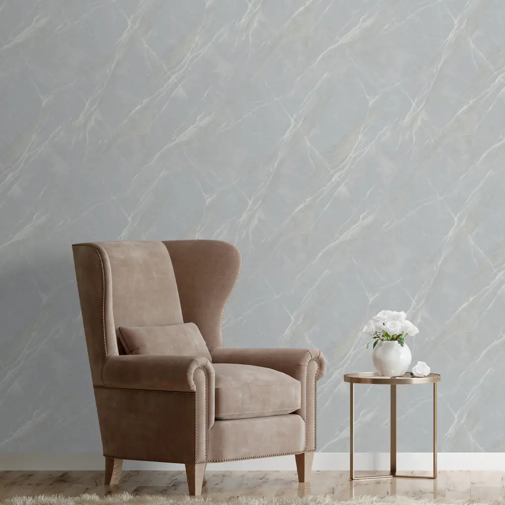 Обои флизелиновые Euro Decor Slab голубые с абстрактным рисунком 1.06 м 89416643 STLM-1578965 - Вид №2