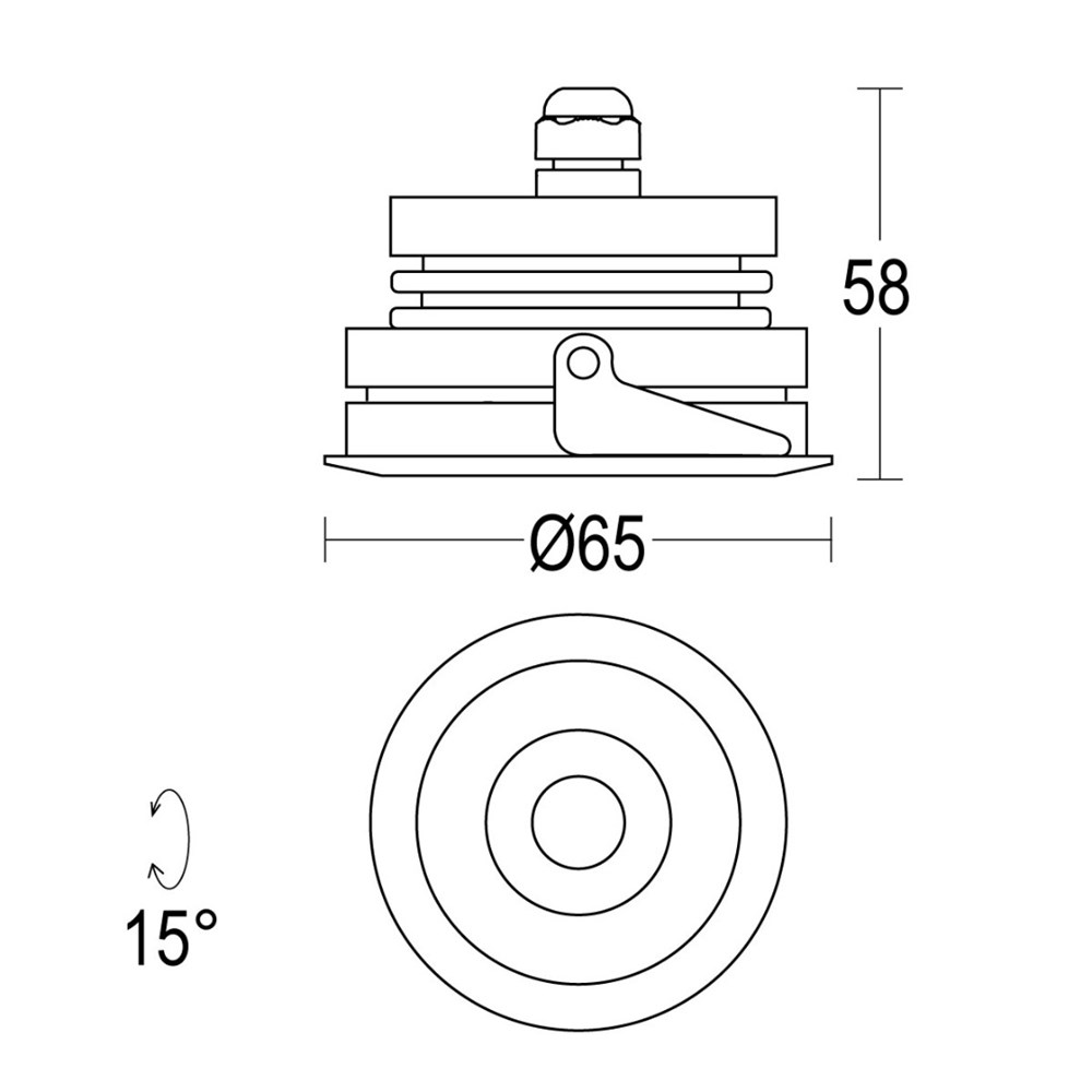 MaxiSegno 65 Adjustable Ghidini Segno RD .01 Белый (Матовый)  - Вид №1