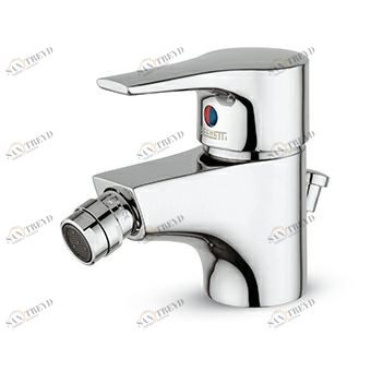 ZP9338 Смеситель для биде, однорычажный, с аэратором, сливом 1 1/4 ", гибкими соединениями. Zucchetti Flat 