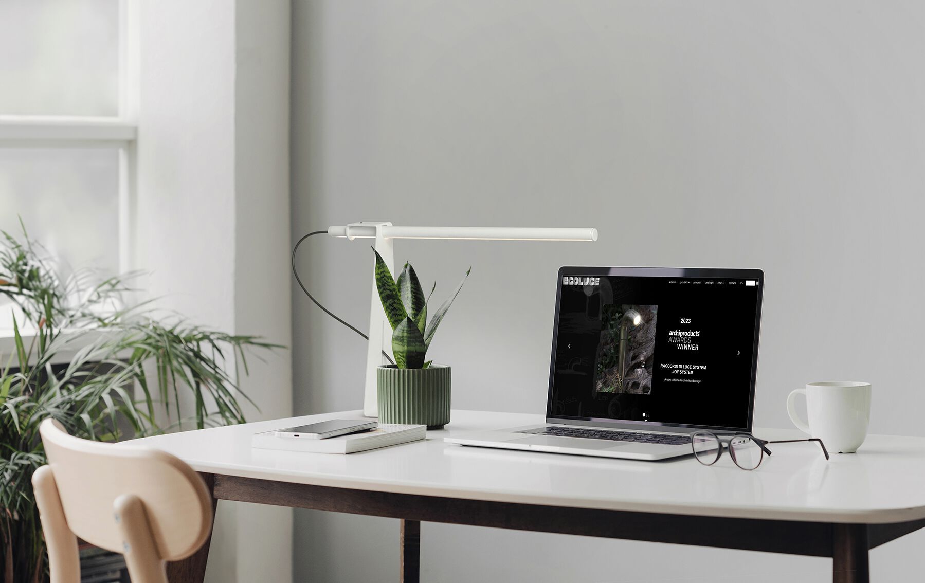 Алюминиевая светодиодная настольная лампа с диммером EGOLUCE ZETTA ARCH-00112229 - Вид №2