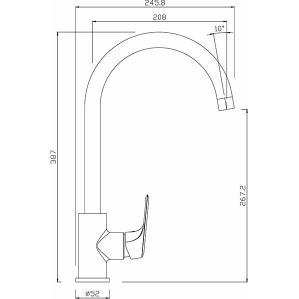 35-03L ATLANTA  Смеситель для кухни  ARGO kran  - Вид №1