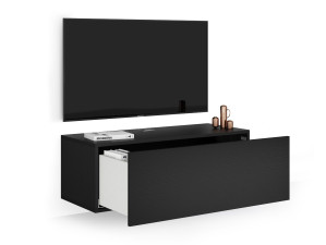 Подвесной ТВ-шкаф из меламиновой ткани с выдвижными ящиками и системой люверсов