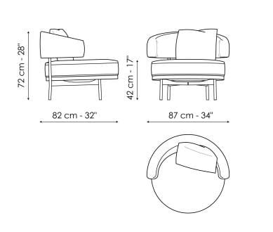 Тканевое кресло BONALDO Neuilly ARCH-00074195 - Вид №4