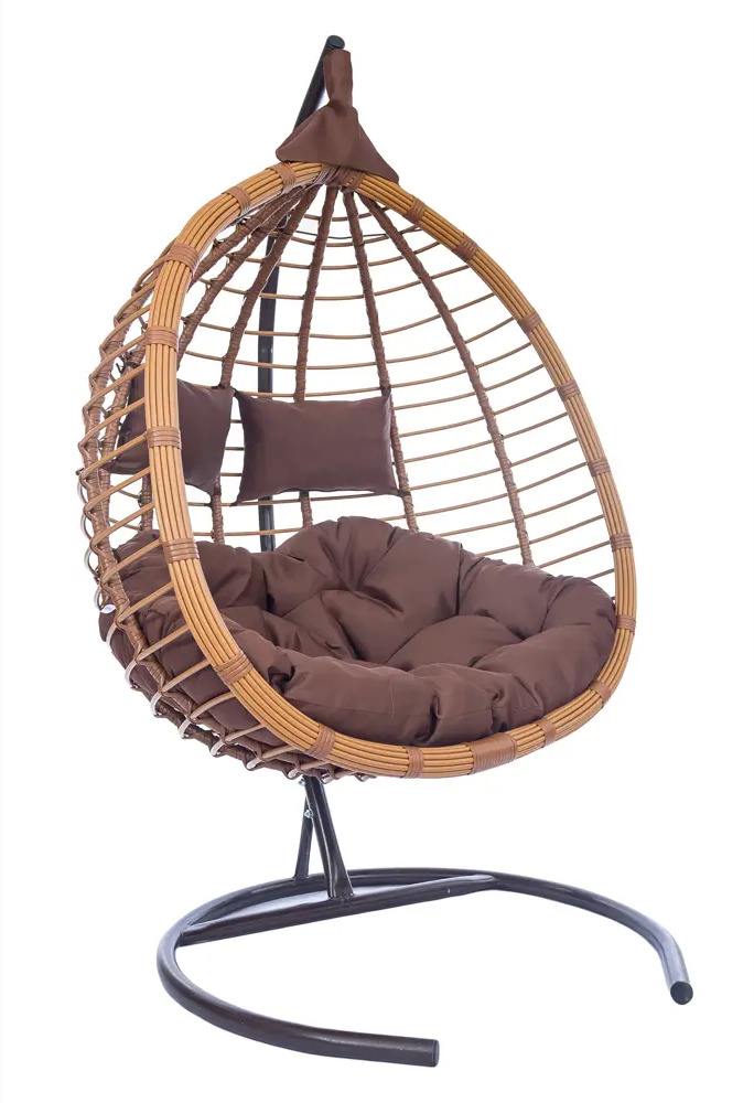 91732847 Кресло подвесное Laura outdoor HST-401 Hasta 2-х местные до 140 кг коричневый STLM-0965060