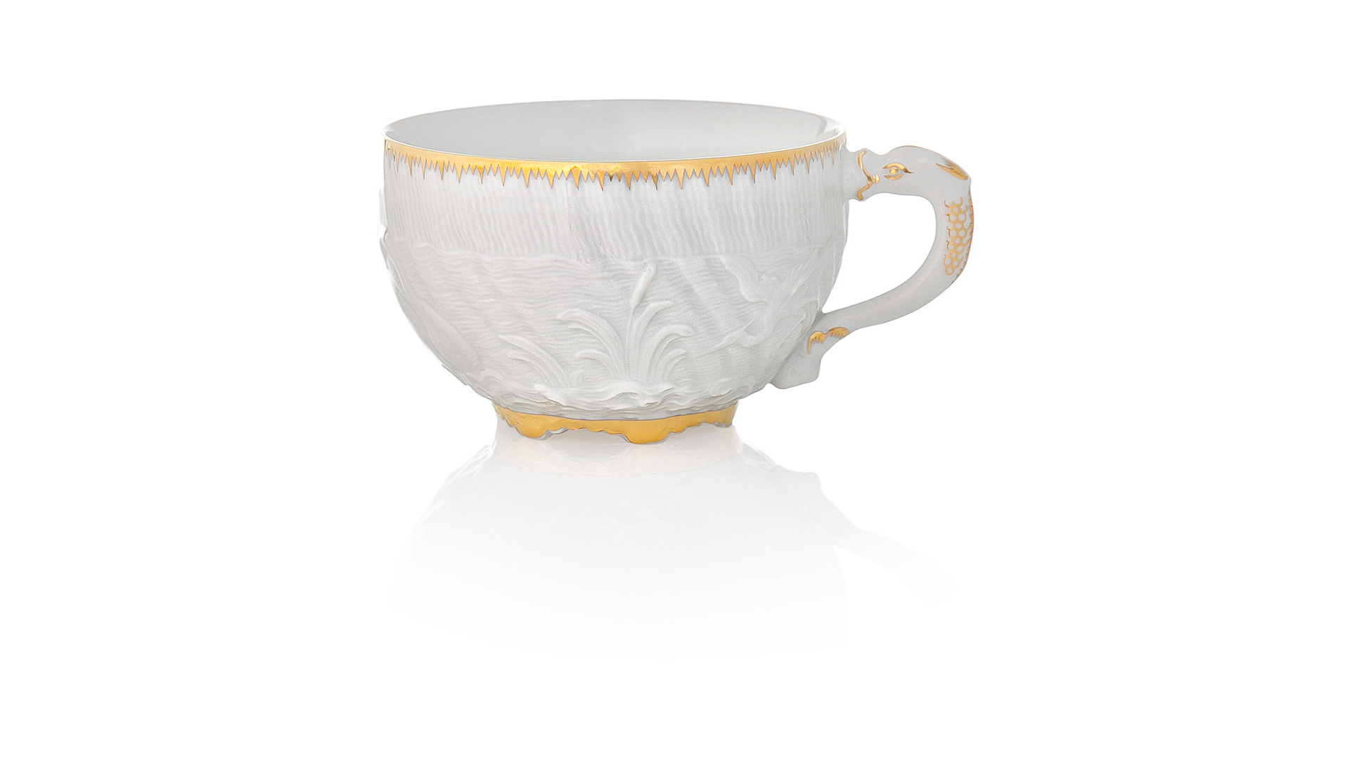 10618740 Meissen Сервиз чайный 6/21 "Лебединый сервиз" (золотой кант) Фарфор  - Вид №2