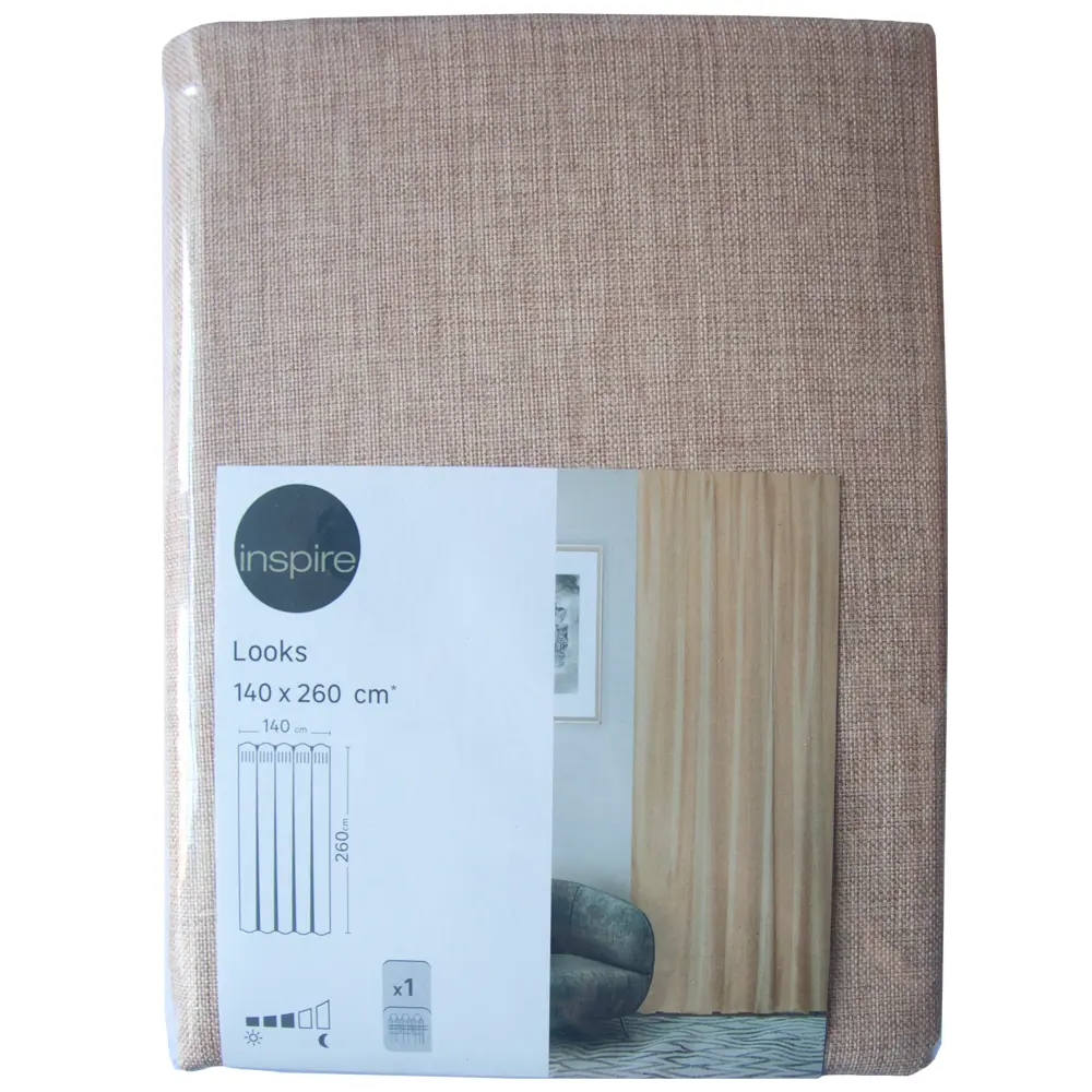 Штора на ленте Seasons Looks 140х260 см Beige цвет бежевый 84177637 STLM-2191468  - Вид №6