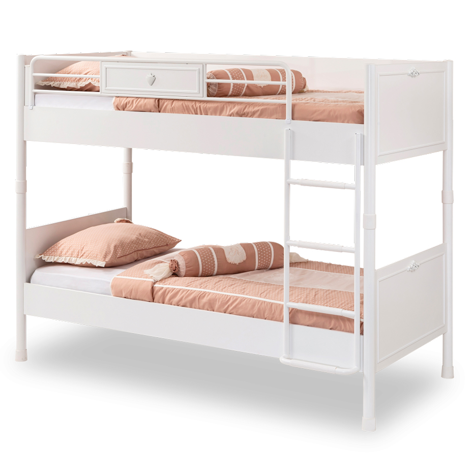 Детская двухъярусная кровать белая 90х200 см Romantica CILEK ROMANTICA 00-3832156 Белый Santreyd - Вид №2