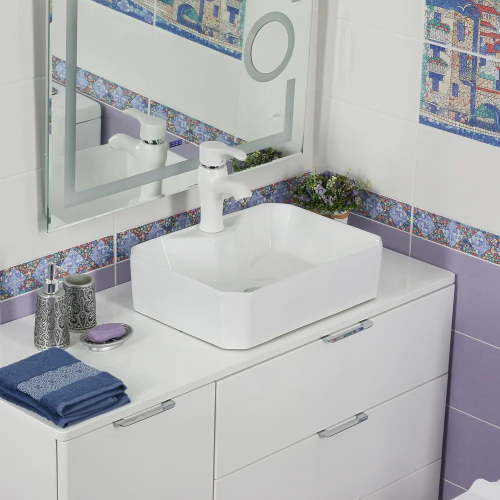 Melana MLN-320341 — прямоугольная керамическая раковина для столешницы 83514092 STLM-0041636 - Вид №3