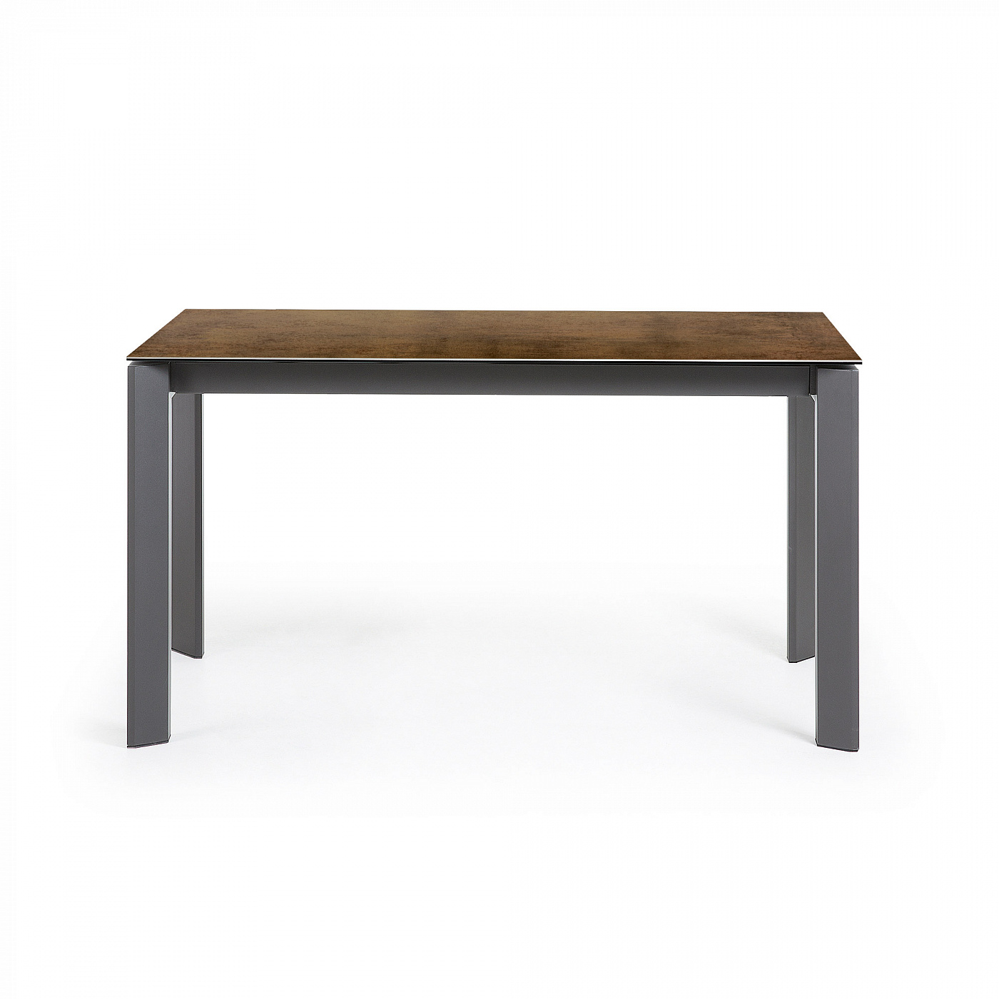 051236 Стол Atta 140 (200) x90 антрацит, коричневый, керамика La Forma Axis