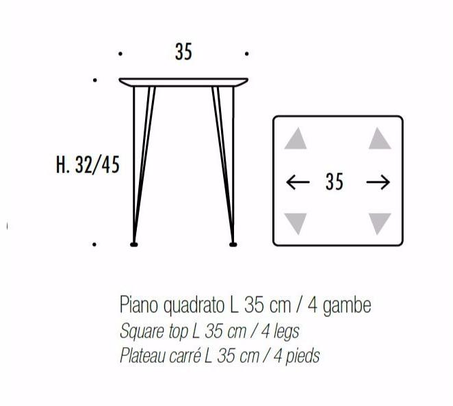 Felis Квадратный мраморный журнальный столик Complements sun-id-1462777 - Вид №4