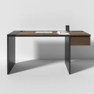 Письменный деревянный стол черный 140 см Mak BRAGIN DESIGN  00-3879380 Коричневый;черный