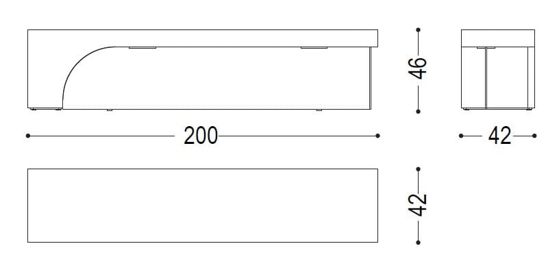 Скамейка из цельного кедра и металла Riva 1920 BECCO ARCH-00013171 - Вид №3