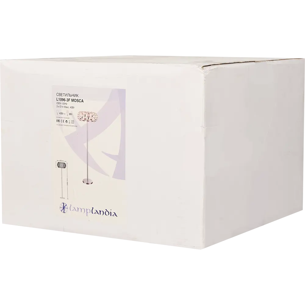 Торшер Mosca Chrome L1096-3F, цвет серебристый LAMPLANDIA STLM-2068919 - Вид №6