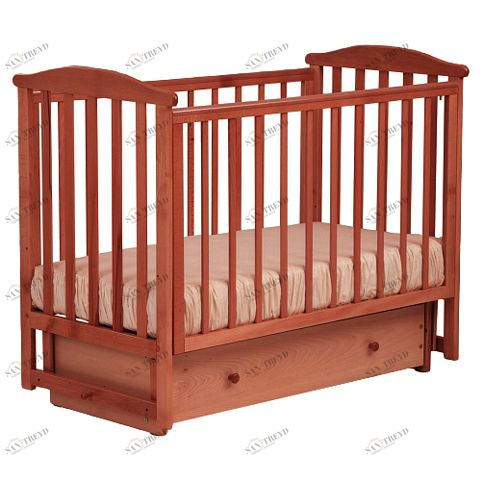 Детская кроватка с поперечным маятником "Лютик" светлый орех ФАБРИКА ЛЕЛЬ  338452 Коричневый Santreyd 