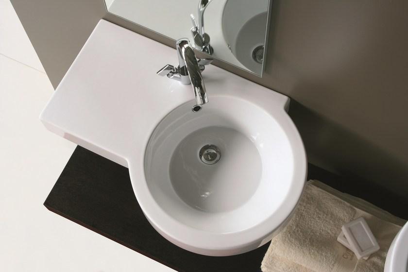 Подвесная раковина настенная овальная Olympia Ceramica TUTTO EVO белая sun-id-1469385 - Вид №5