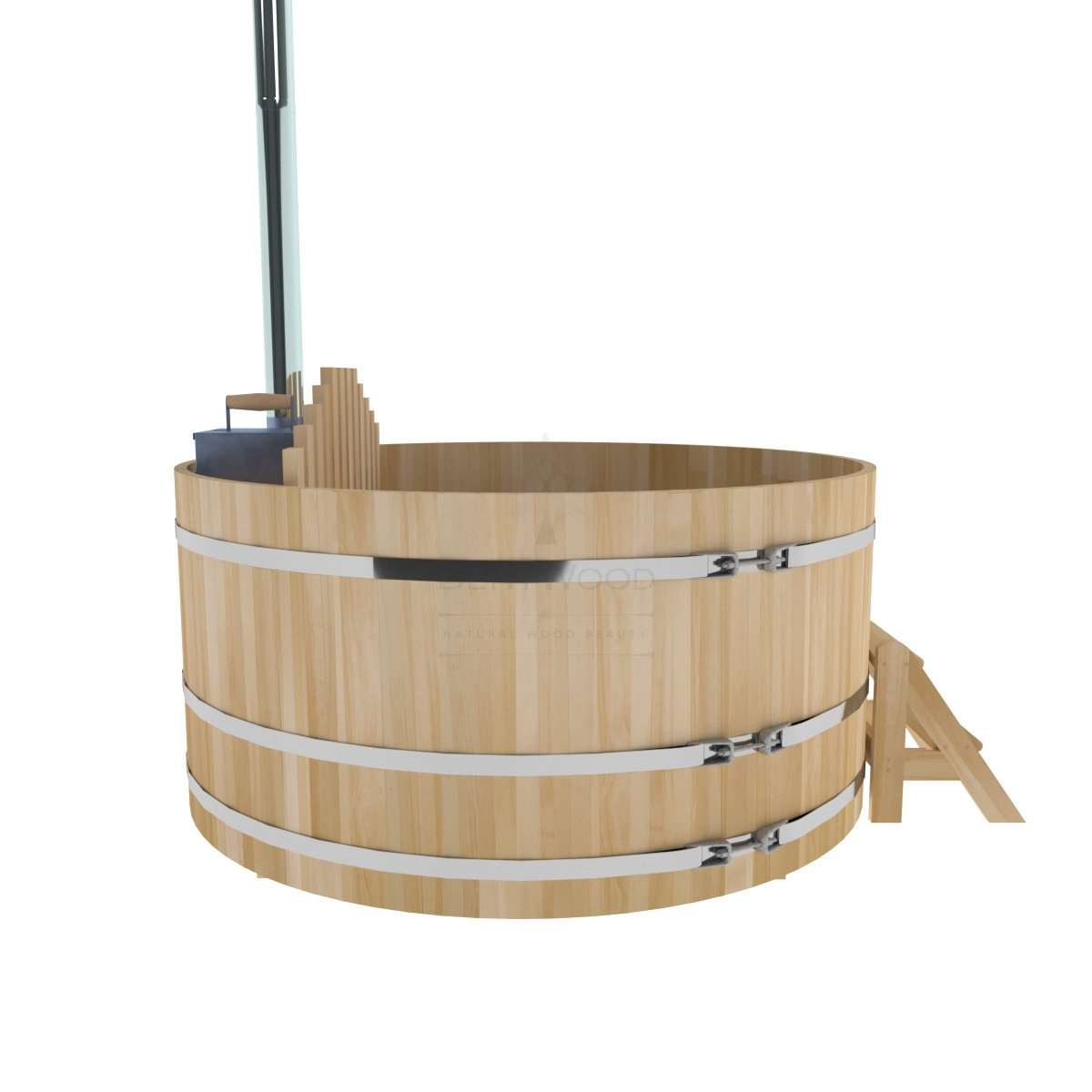 1613 Фурако из кедра D=2.1 с внутренней печкой. Высота 1,0м. Исполнение "Премиум". Alyarus  - Вид №1