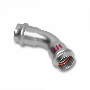 698041108 SANHA 98041 пресс-фит. нерж.сталь, отвод 45° ВПр-ВПр 108,0 мм