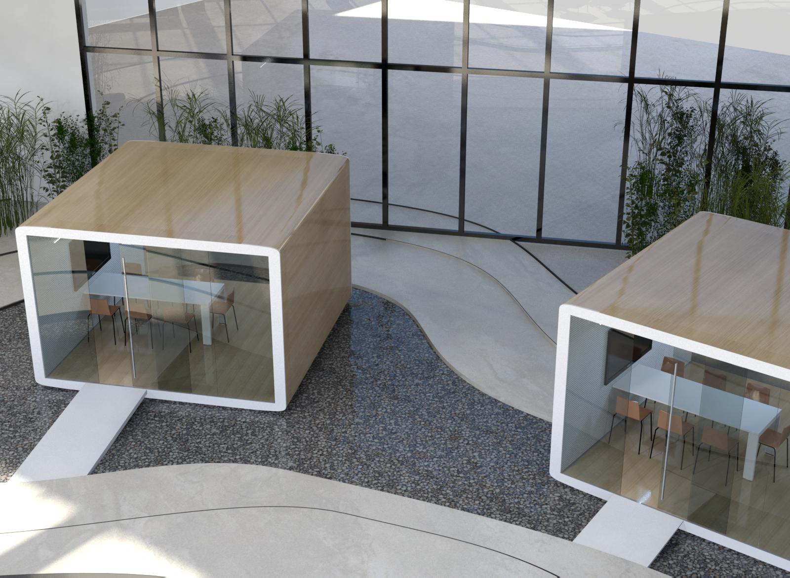 Мультимедийная многосторонняя акустическая офисная кабина со встроенным освещением Stefani акустическая коробка ARCH-00117757