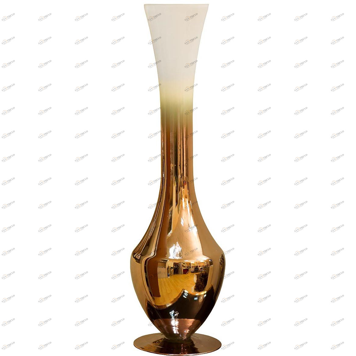 Ваза медно-белая 15,3*78 GARDA DECOR - 115804 Белый;золото 