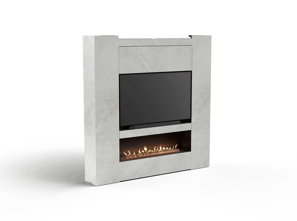 Камин Dekton® с моторизованным ТВ-креплением NEX Media Wall NEX MEDIAWALL ARCH-00054467 - Вид №1