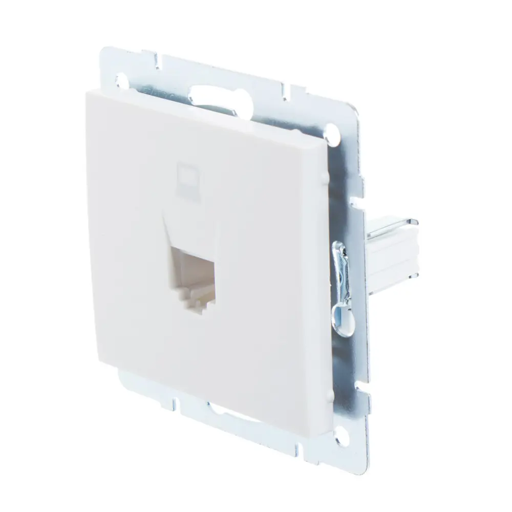 Розетка компьютерная встраиваемая Lezard Rain RJ45, цвет белый 17753711 STLM-2046767  - Вид №2