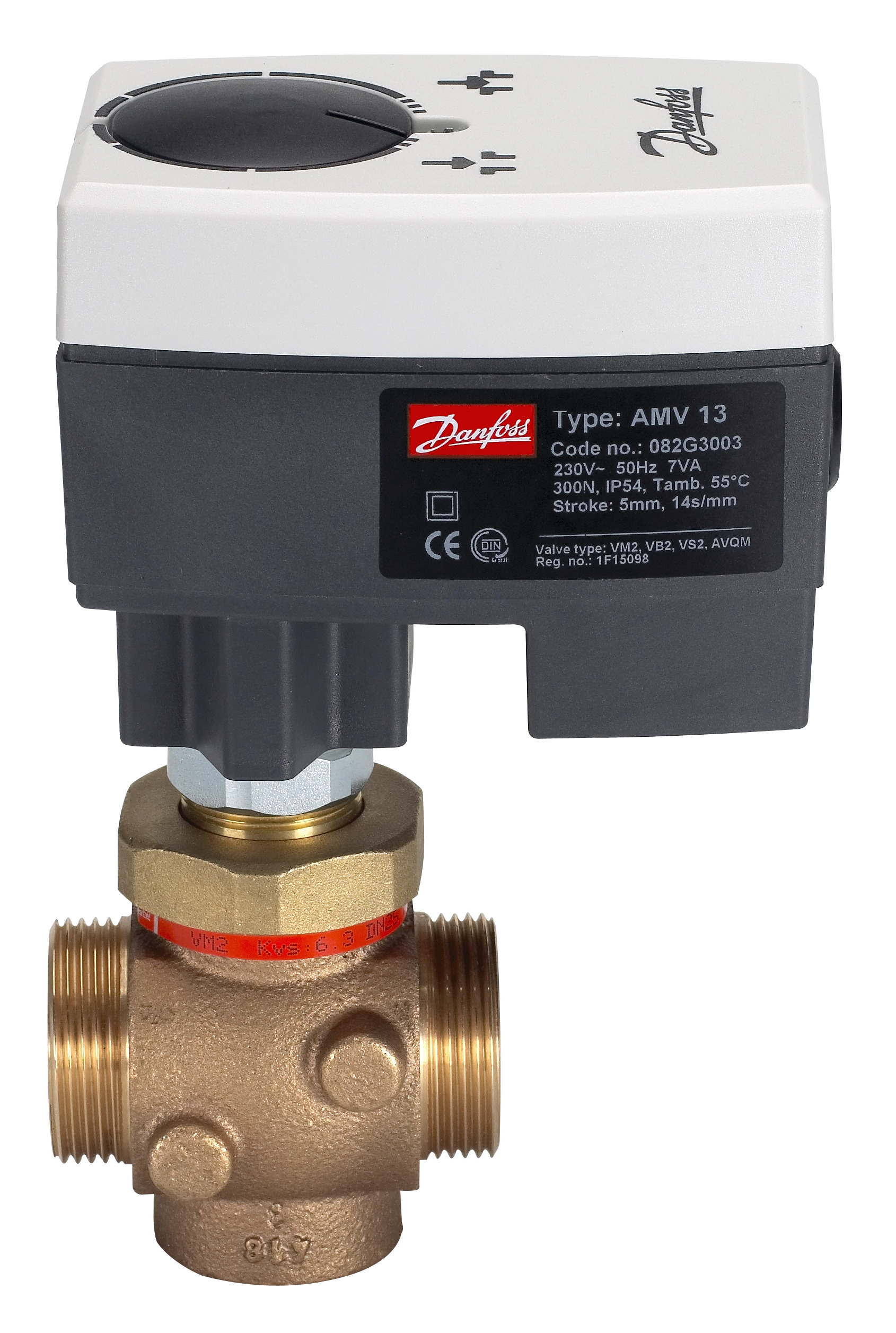 Danfoss Редукторные электроприводы с трехпозиционным управлением Электропривод импульсный AMV10 230B 082G3001  - Вид №22